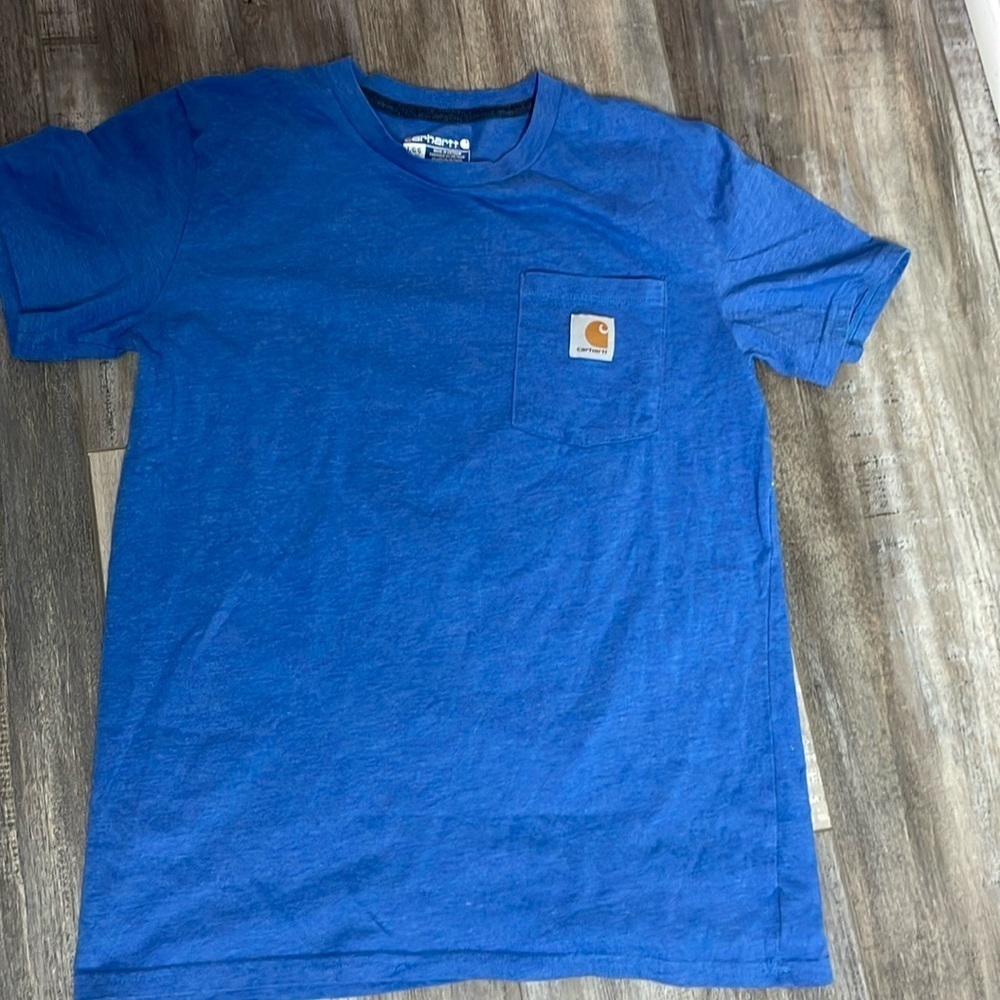Carhartt Blue T Shirt Youth Large 14-16